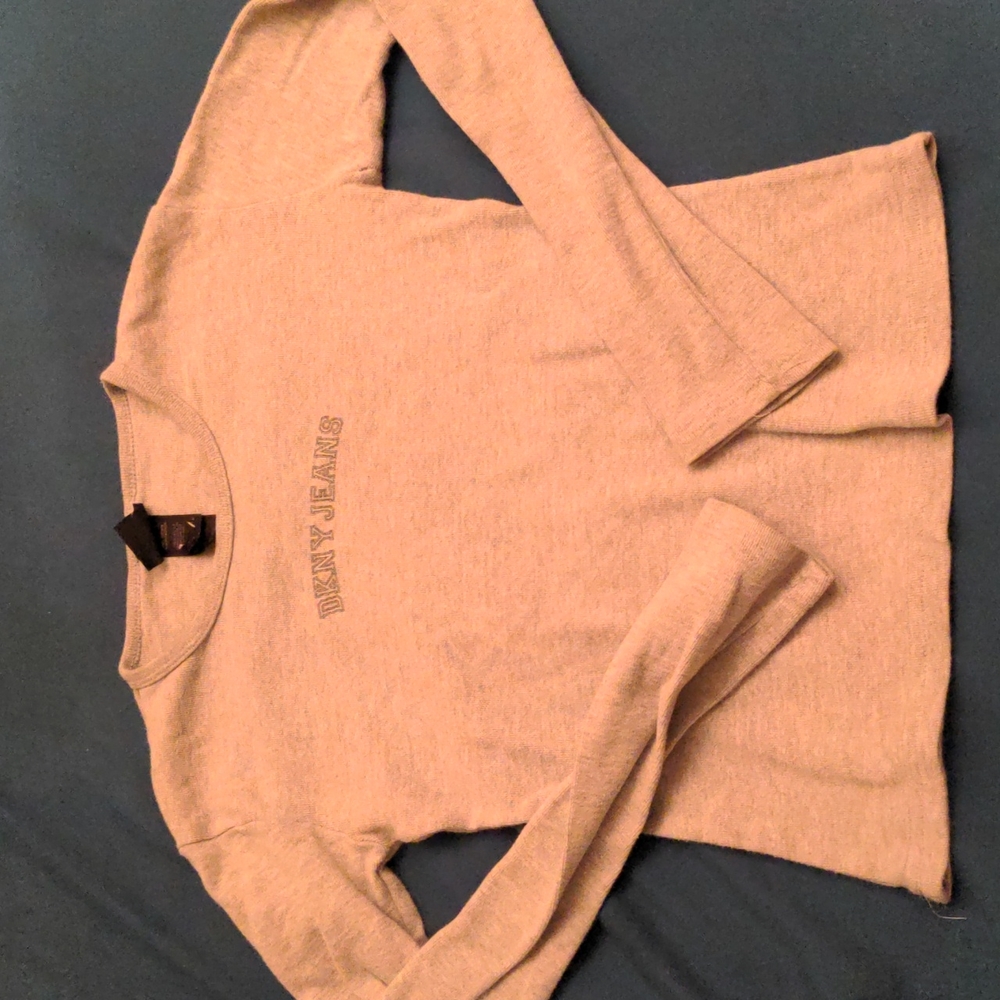 DKNY long sleeve grey top